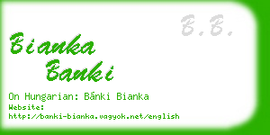 bianka banki business card